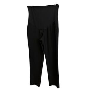 Pink Blush Black Maternity Pants Work Trousers Large